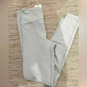 NWT Light baby blue leopard textured leggings